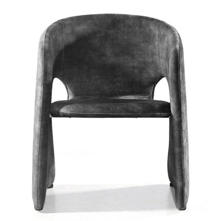 Malvern Modern Dark Grey Fabric Dining Chair - image 2