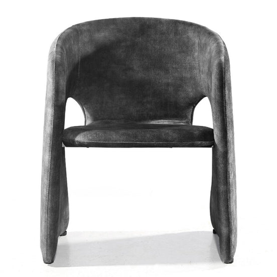 Malvern Modern Dark Grey Fabric Dining Chair - image 2