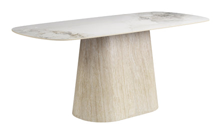 Nooka Dining Table White & Natural