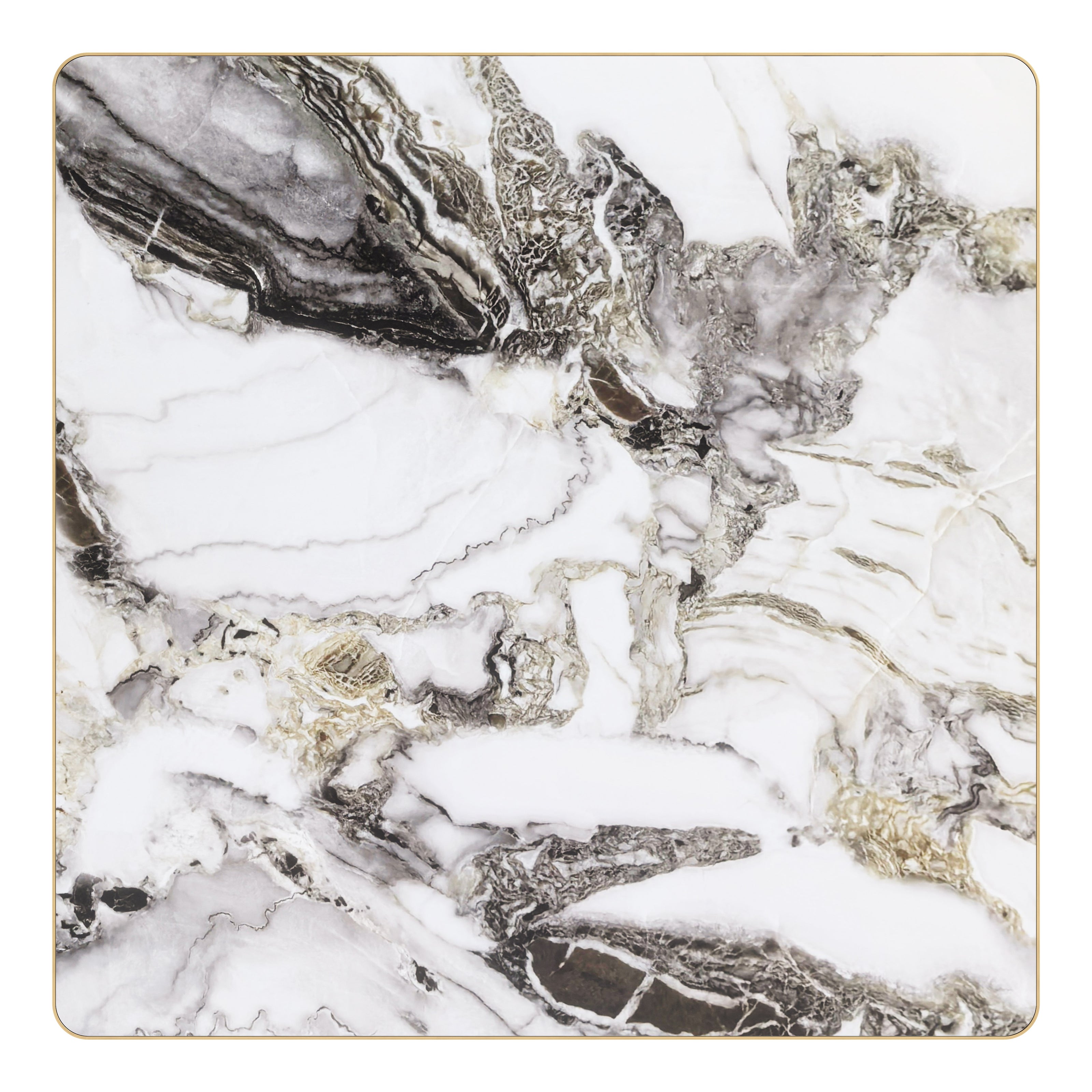 Caliza Dining Table White & Gold
