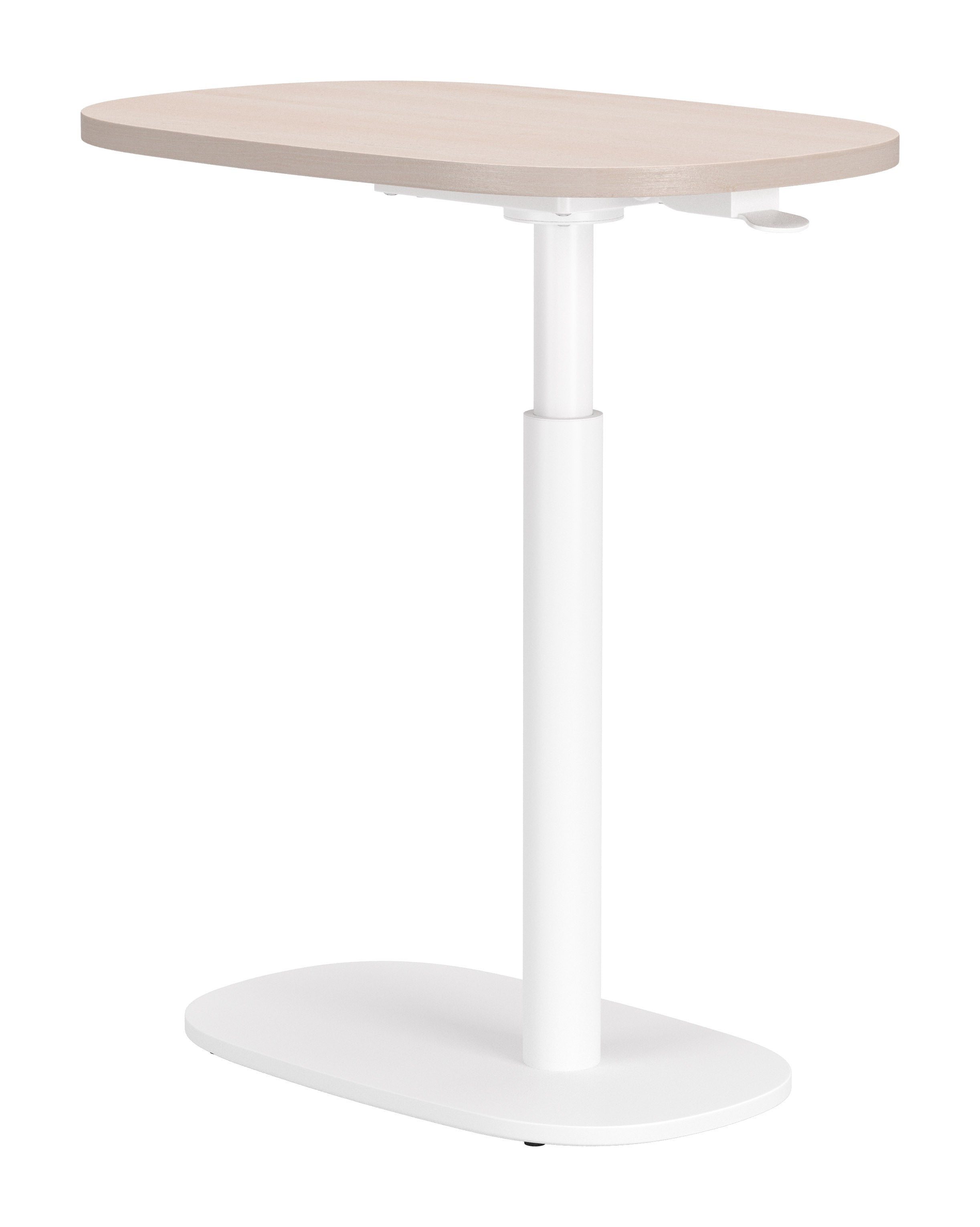 Buddy Adjustable Rotating Side Table Natural & White