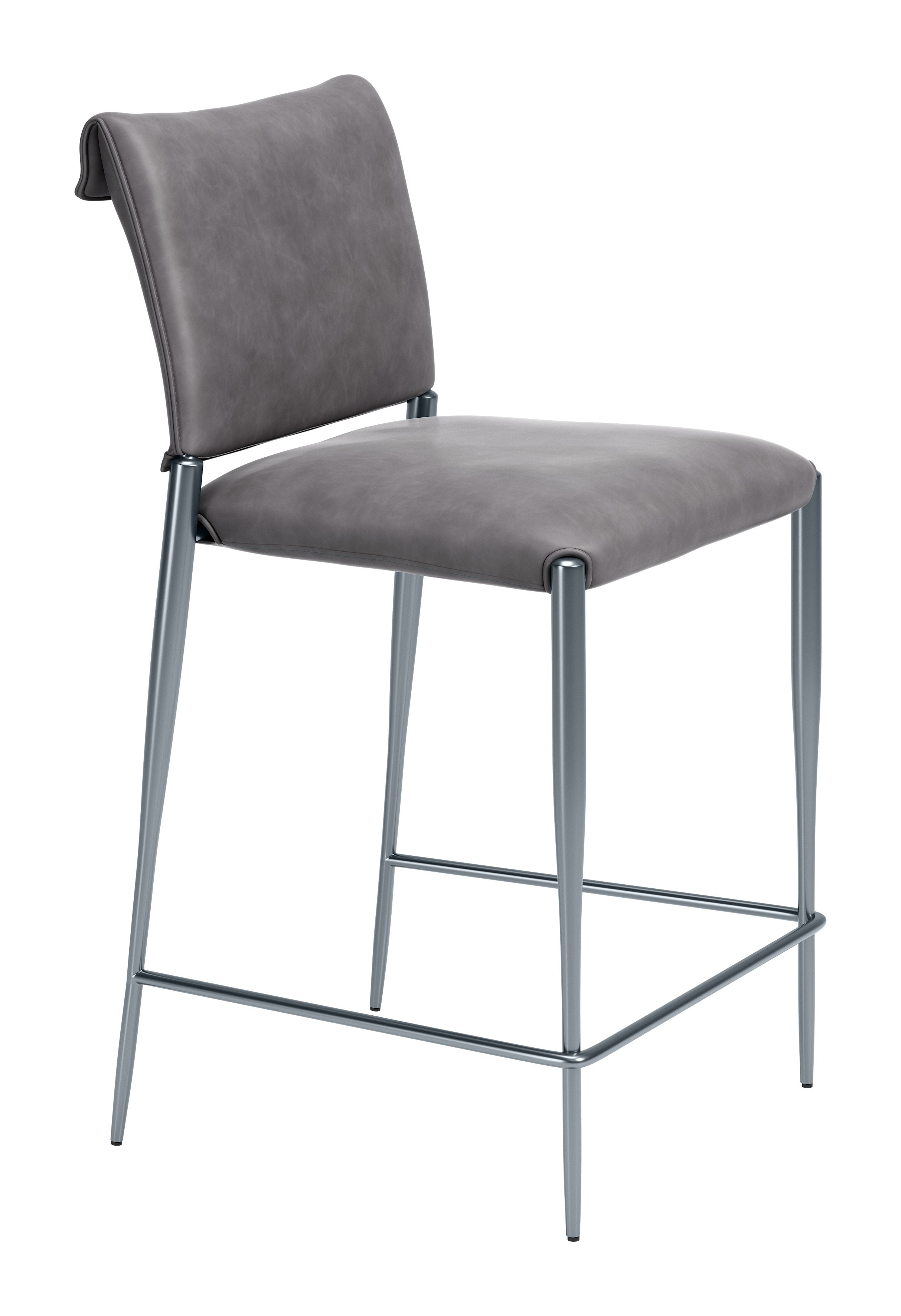 Freesia Counter Stool (Set of 2) Charcoal Gray