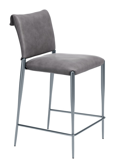 Freesia Counter Stool (Set of 2) Charcoal Gray