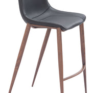 Magnus Barstool (Set of 2) Black & Walnut