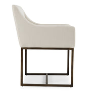 Elijah - Modern Off White & Copper Antique Brass Dining Chair - image 4