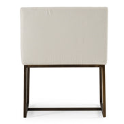 Elijah - Modern Off White & Copper Antique Brass Dining Chair - image 5
