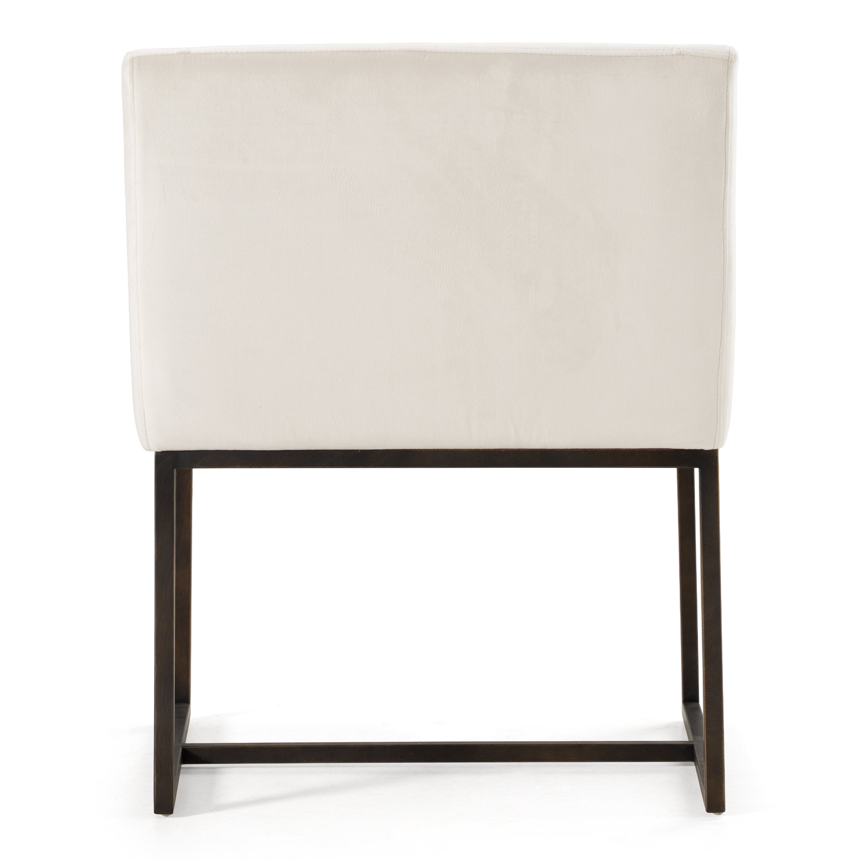 Elijah - Modern Beige & Copper Antique Brass Dining Chair - image 4