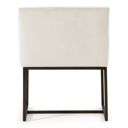 Elijah - Modern Beige & Copper Antique Brass Dining Chair - image 4