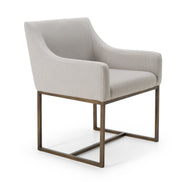 Elijah - Modern Grey & Copper Antique Brass Dining Chair