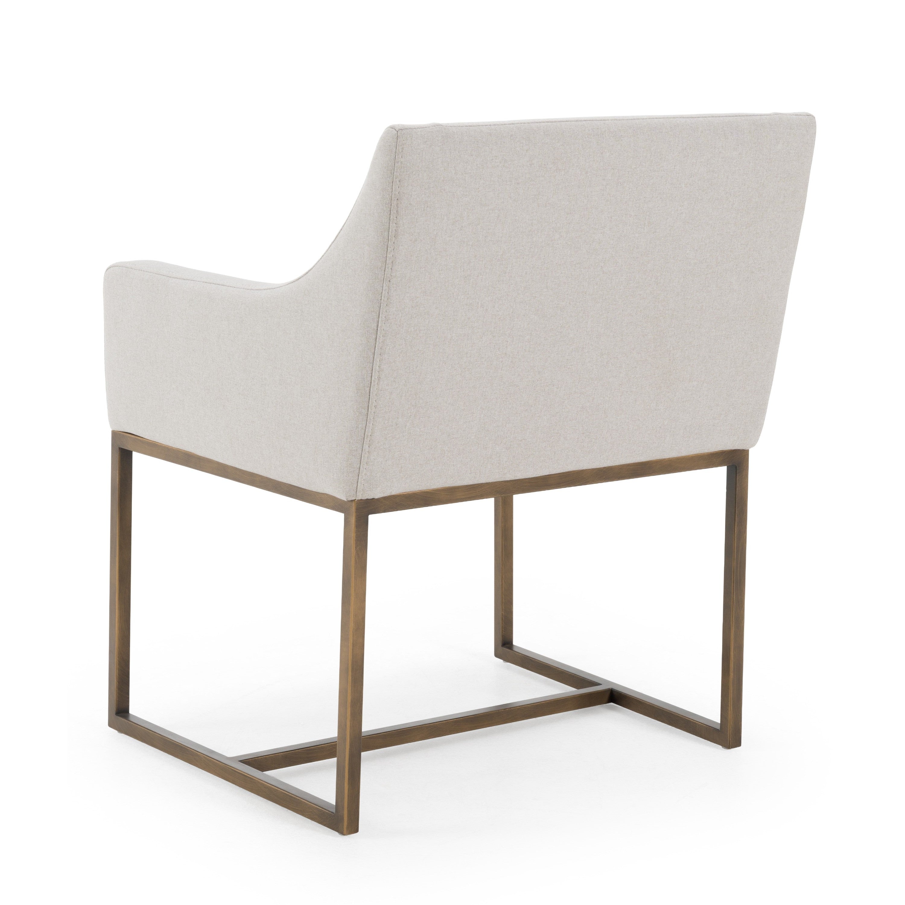 Elijah - Modern Grey & Copper Antique Brass Dining Chair - image 5