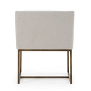 Elijah - Modern Grey & Copper Antique Brass Dining Chair - image 3