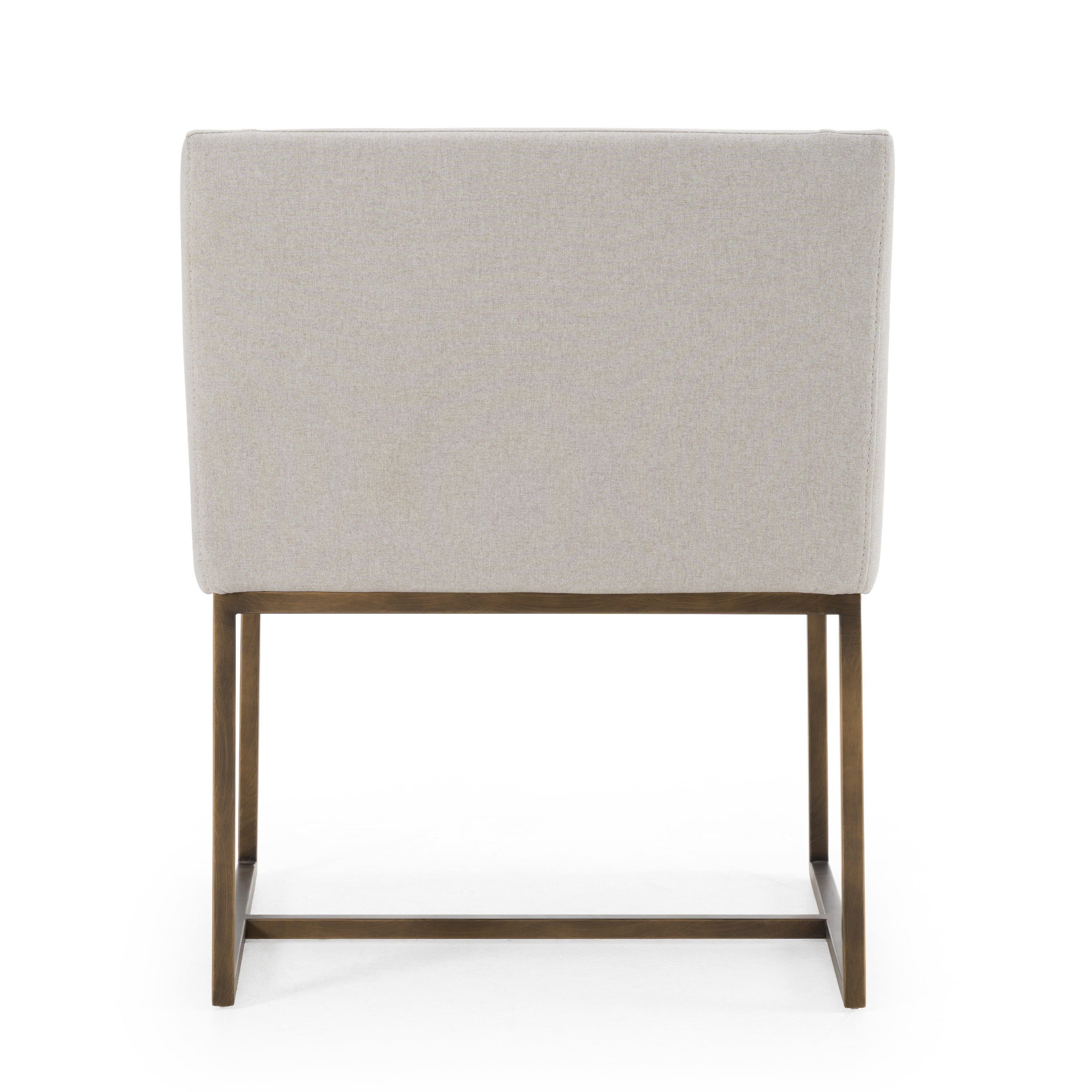 Elijah - Modern Grey & Copper Antique Brass Dining Chair - image 3