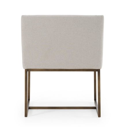 Elijah - Modern Grey & Copper Antique Brass Dining Chair - image 3