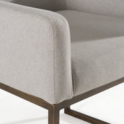 Elijah - Modern Grey & Copper Antique Brass Dining Chair - image 4