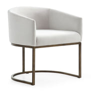 Elisa - Modern Beige Velvet & Brass Dining Chair - image 5