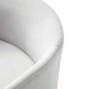 Elisa - Modern Beige Velvet & Brass Dining Chair
