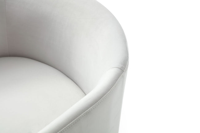 Elisa - Modern Beige Velvet & Brass Dining Chair