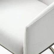 Elisa - Modern Beige Velvet & Brass Dining Chair - image 2