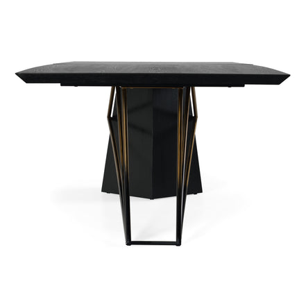 Elkhorn - Glam Black Ash + Stainless Steel 126" Dining Table - image 3