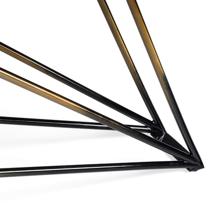Elkhorn - Glam Black Ash + Stainless Steel 126" Dining Table - image 4