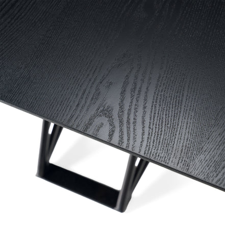 Elkhorn - Glam Black Ash + Stainless Steel 126" Dining Table - image 5