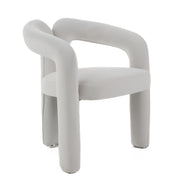Ellen - Glam White Velvet Dining Chair - image 3