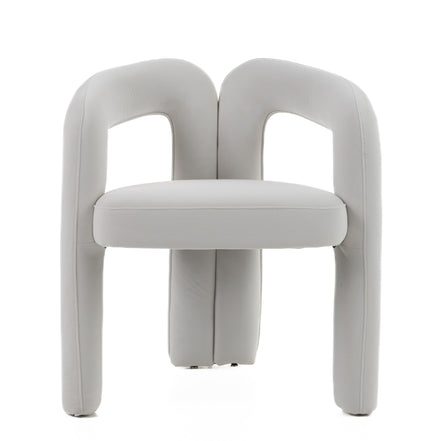 Ellen - Glam White Velvet Dining Chair - image 4