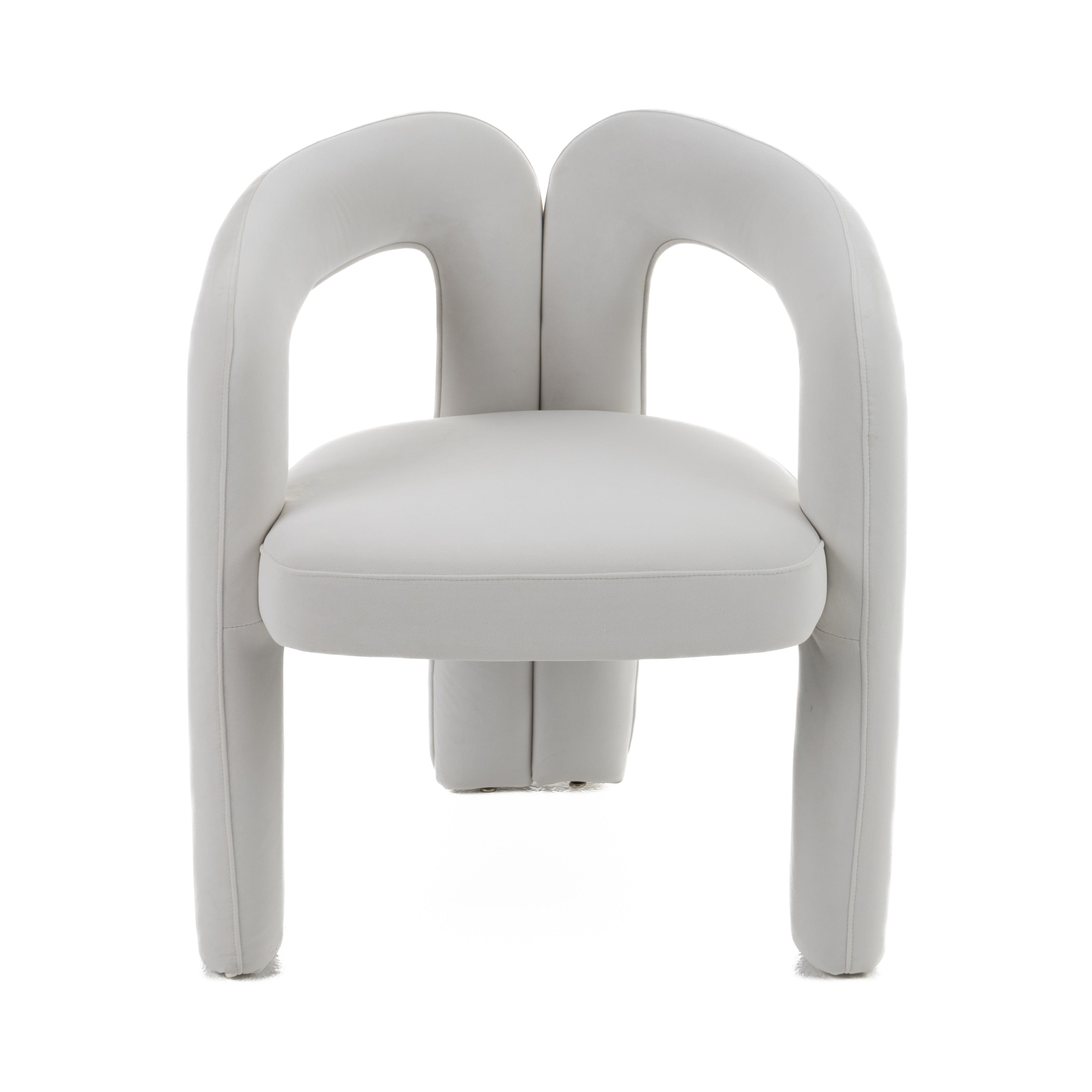 Ellen - Glam White Velvet Dining Chair - image 5