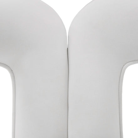Ellen - Glam White Velvet Dining Chair - image 2