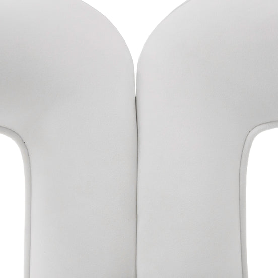 Ellen - Glam White Velvet Dining Chair - image 2
