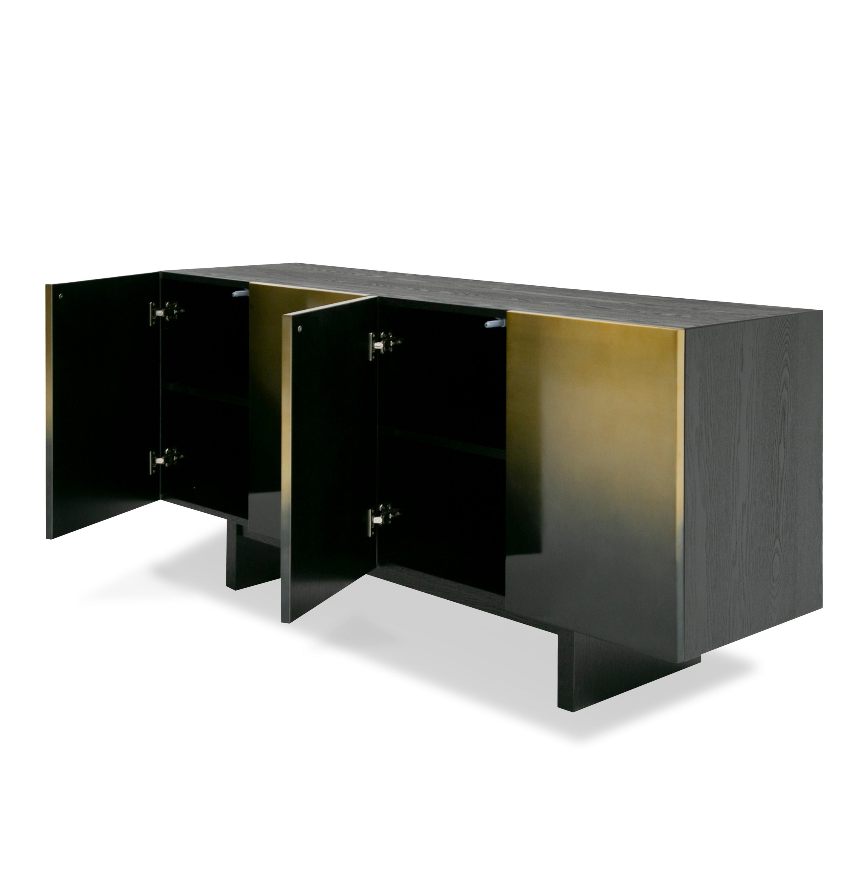 Elmira - Glam Black Ash + Gradient Stainless Steel Buffet - image 3