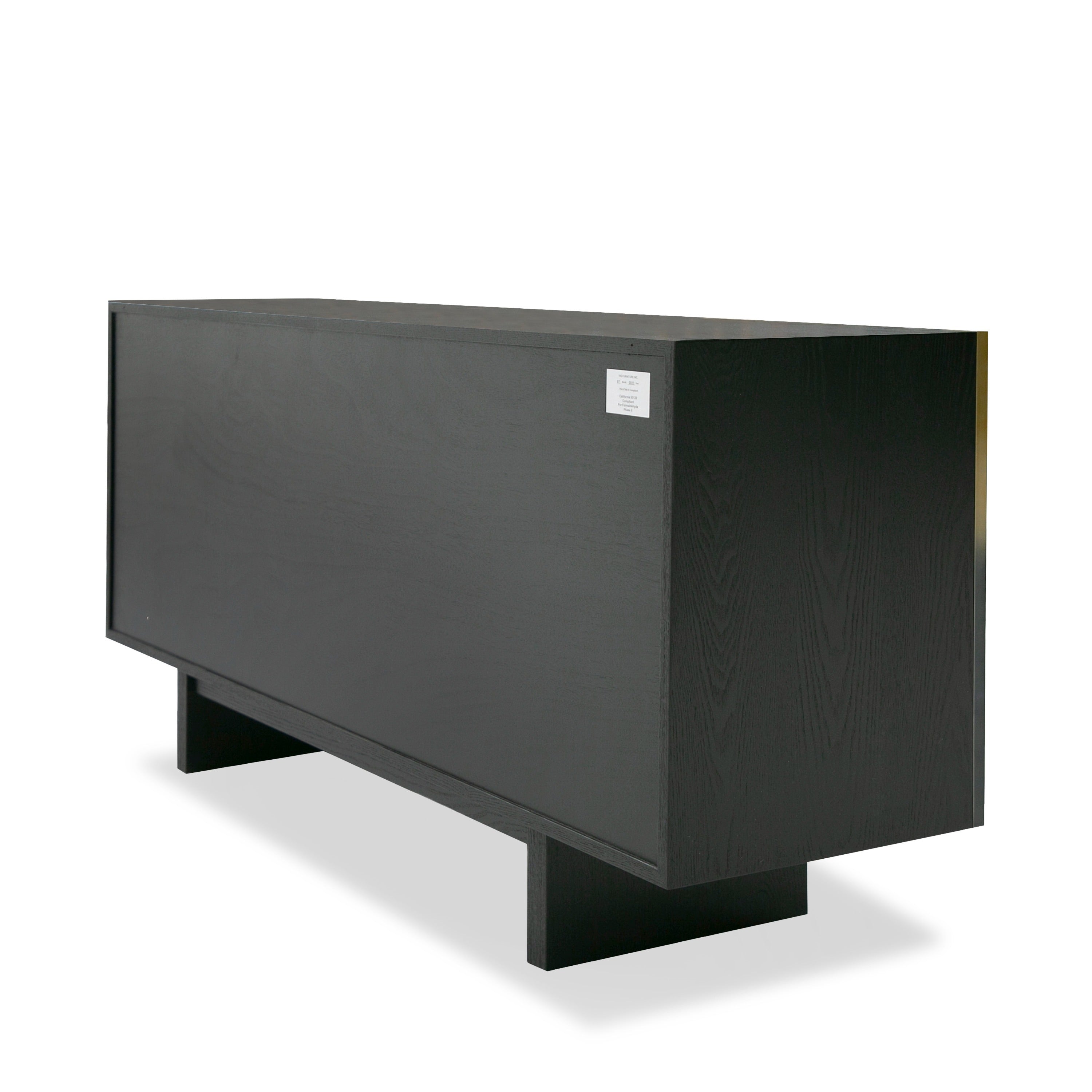 Elmira - Glam Black Ash + Gradient Stainless Steel Buffet - image 5