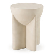 Elsa - Modern Oyster Concrete Round End Table - image 3