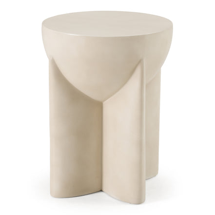 Elsa - Modern Oyster Concrete Round End Table - image 3
