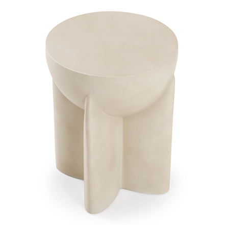 Elsa - Modern Oyster Concrete Round End Table - image 4