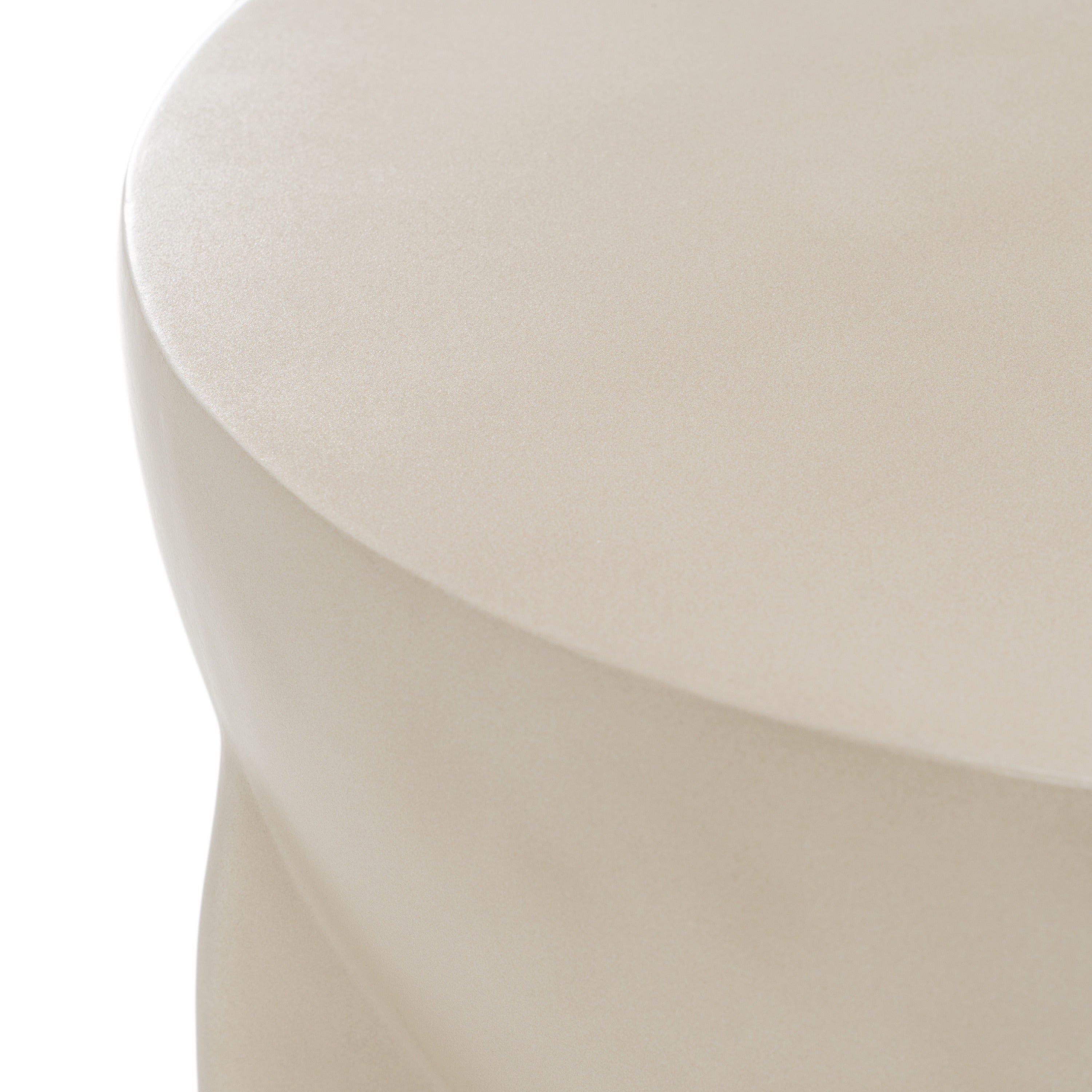 Elsa - Modern Oyster Concrete Round End Table - image 5