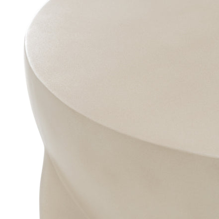 Elsa - Modern Oyster Concrete Round End Table - image 5