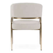 Elson - Modern Off-White Fabric + Antique Brass Dining Chair - image 3