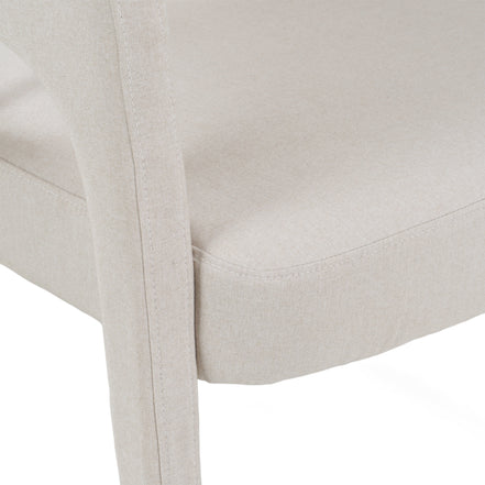 Elson - Modern Off-White Fabric + Antique Brass Dining Chair - image 4