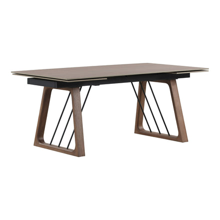 Emmond - Mid-Century Modern Ceramic + Walnut Extendable Dining Table - image 2