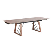 Emmond - Mid-Century Modern Ceramic + Walnut Extendable Dining Table - image 3