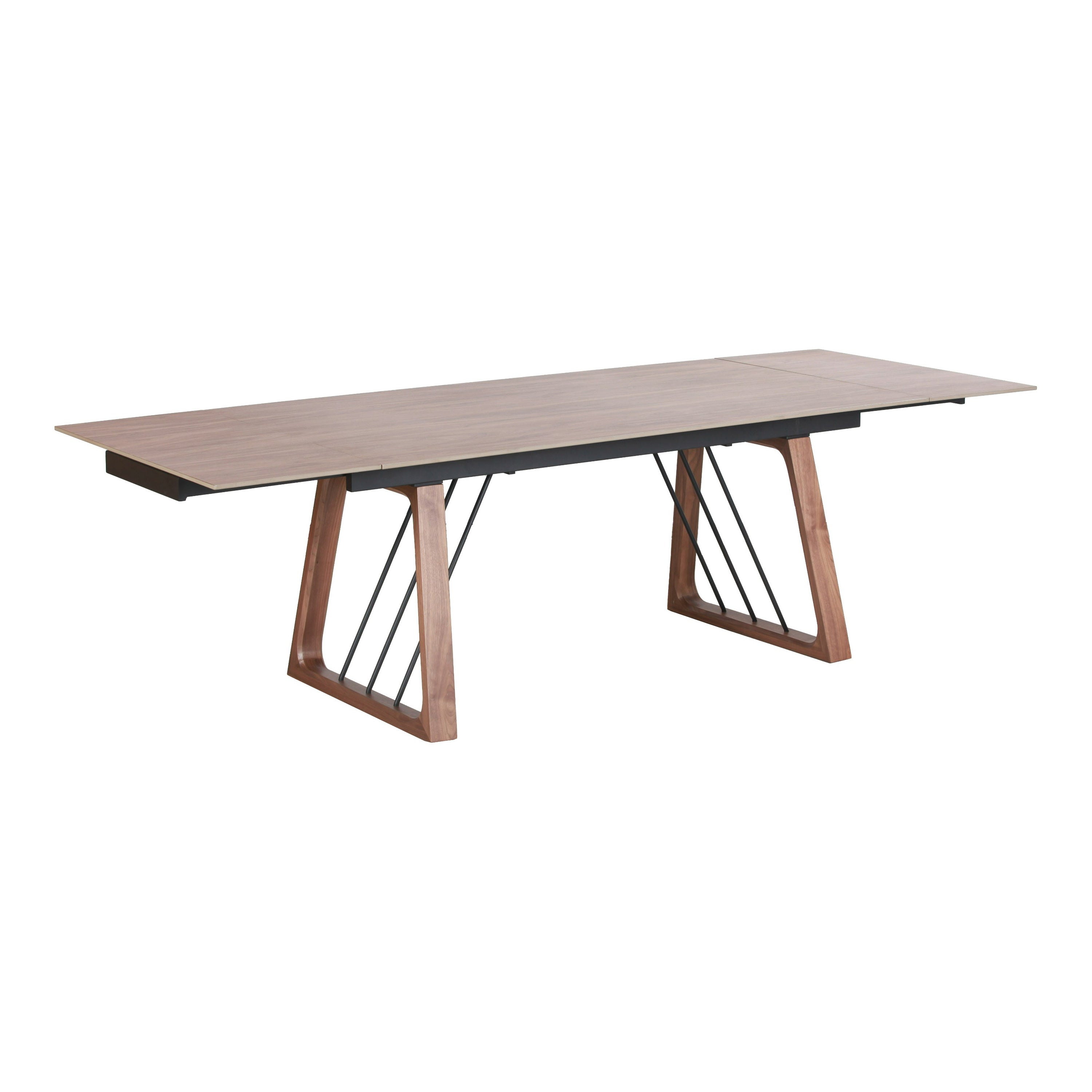 Emmond - Mid-Century Modern Ceramic + Walnut Extendable Dining Table - image 3