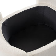 Erin - Modern Cream Fabric Storage Ottoman