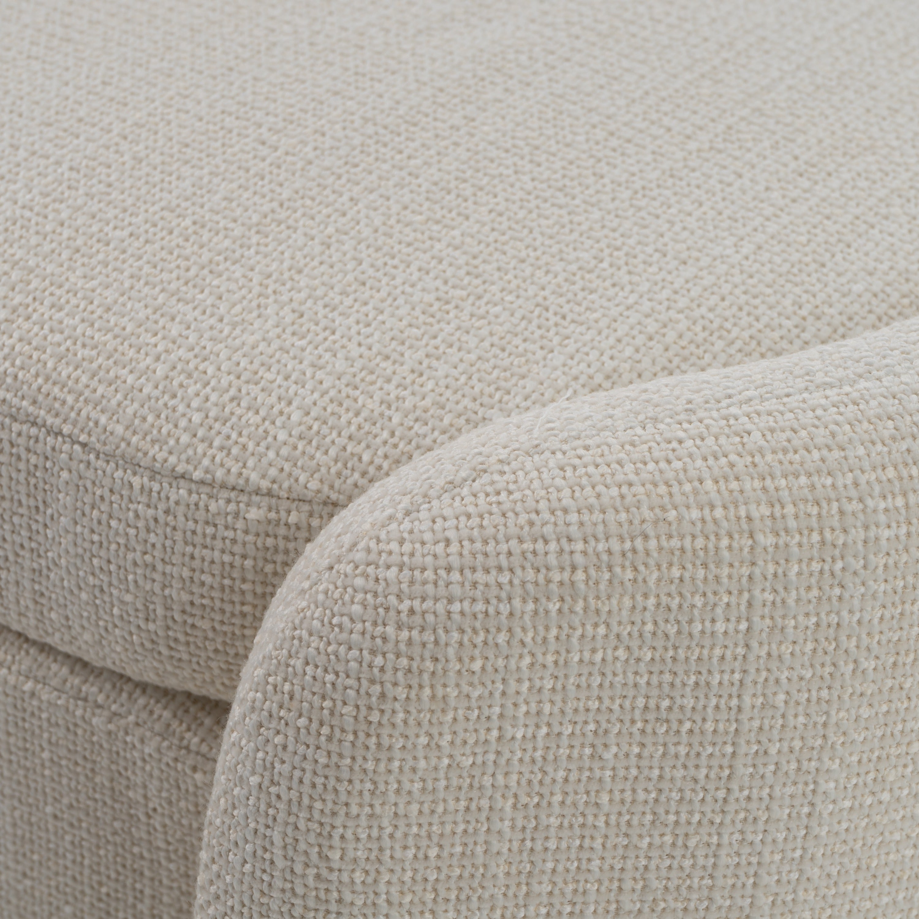 Erin - Modern Cream Fabric Storage Ottoman - image 3