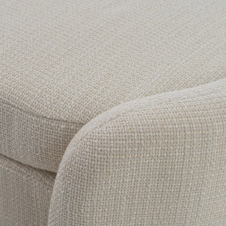 Erin - Modern Cream Fabric Storage Ottoman - image 3