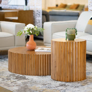 Espana - Modern Walnut Round Coffee Table - image 3