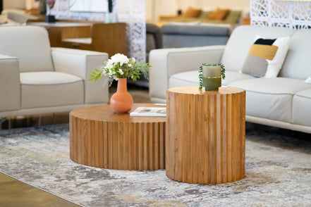 Espana - Modern Walnut Round Coffee Table - image 3