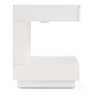 Esso Modern White Glossy Tall Nightstand - image 4