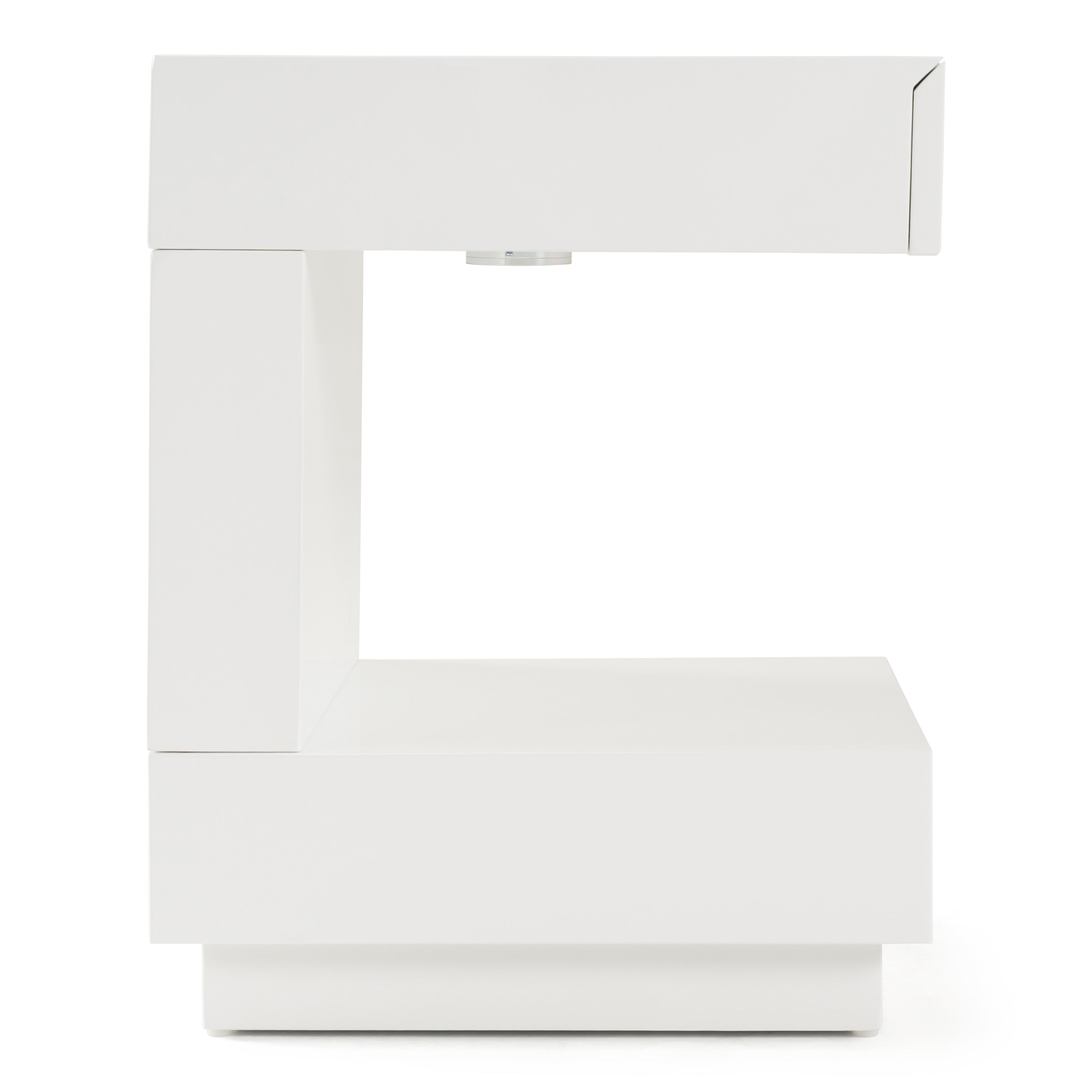 Esso Modern White Glossy Tall Nightstand - image 4