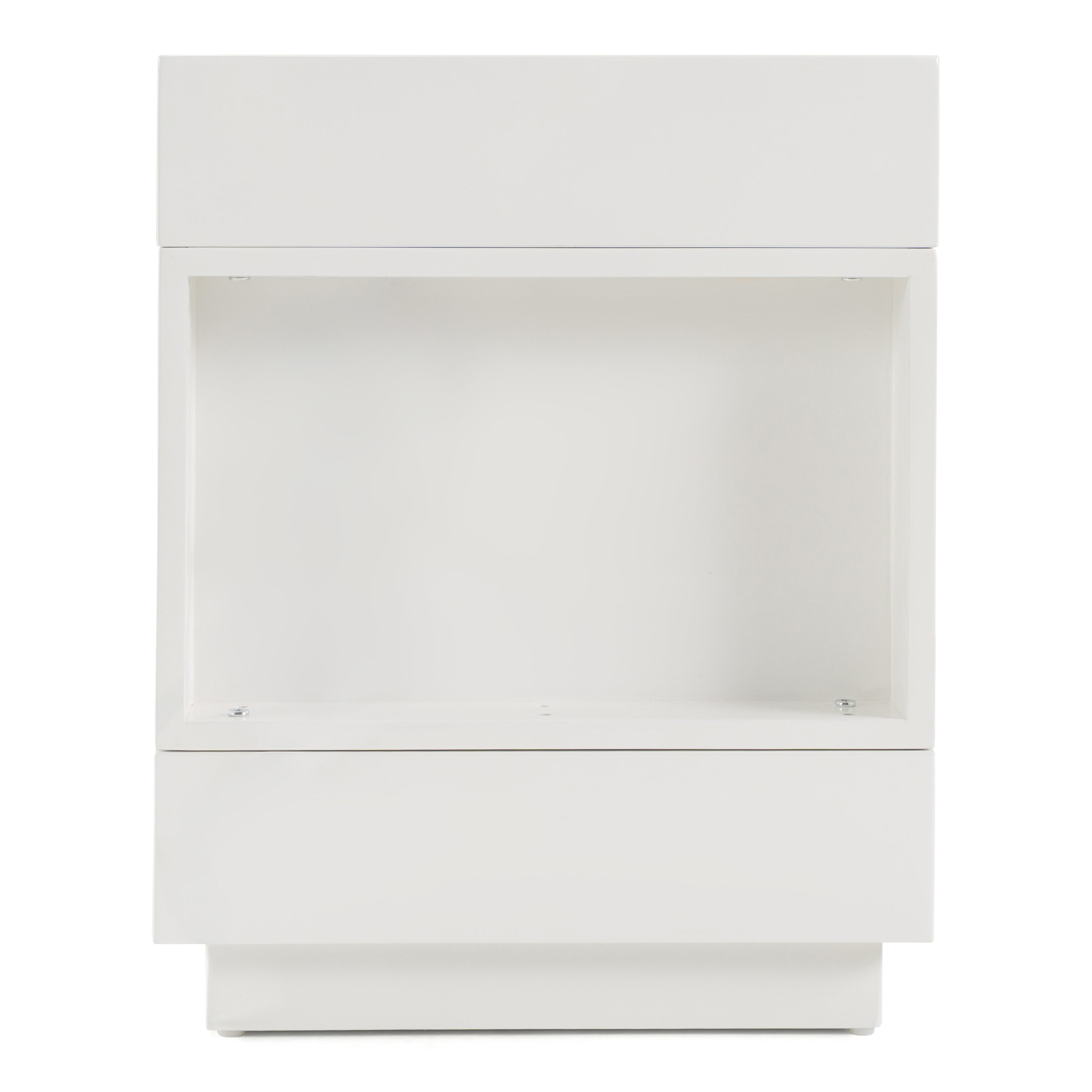 Esso Modern White Glossy Tall Nightstand - image 5